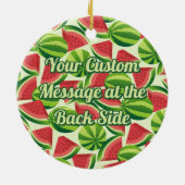 Watermeloensatroon Keramisch Ornament (Achterkant)