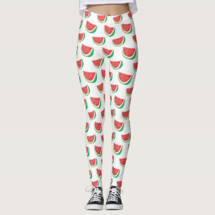 Watermeloensatroon over de hele omloop leggings
