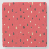 Watermeloensatroon Stenen Onderzetter (Voorkant)