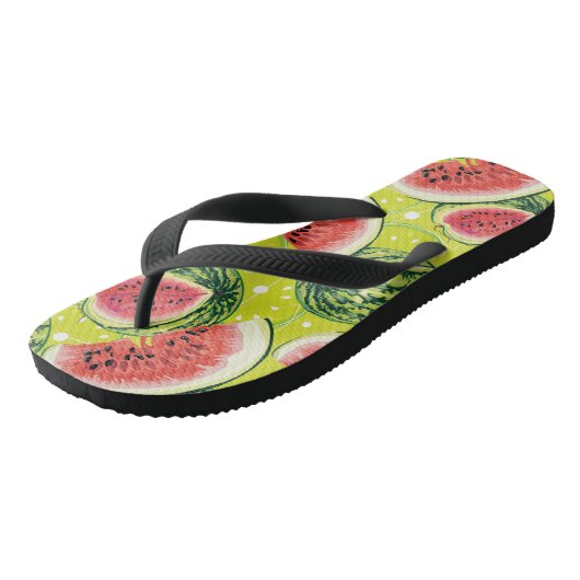 Watermeloensatroon Teenslippers (Schuin)