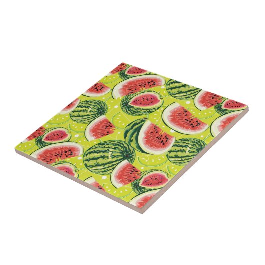 Watermeloensatroon Tegeltje (Zijkant)