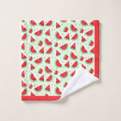 Watermeloensatroop Melon Light Green Red Bad Handdoek (Wasdoekje)