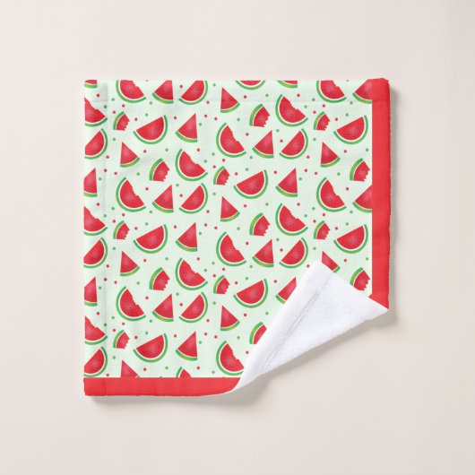 Watermeloensatroop Melon Light Green Red Bad Handdoek