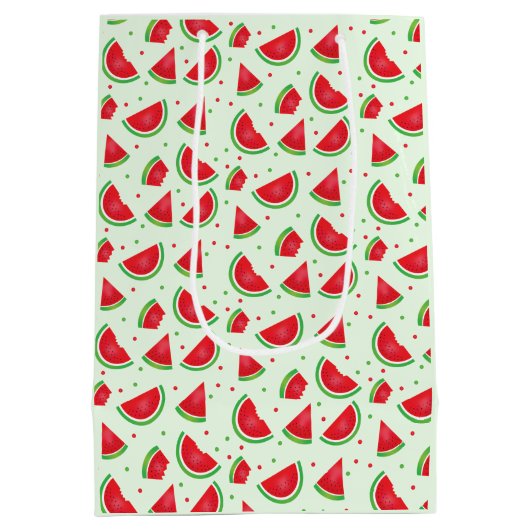 Watermeloensatroop Melon Light Green Red Medium Cadeauzakje (Achterkant)