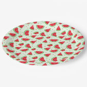 Watermeloensatroop Summertime Meloen Fruit Papieren Bordje (Gekanteld)