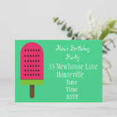 Watermeloensbloem popsikel kaart (Staand voorkant)