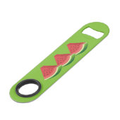 Watermeloenschijf Key Speed Flessenopener (Voorkant Gekanteld)