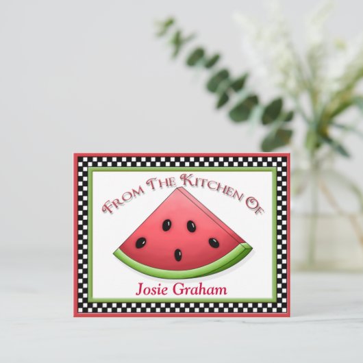 Watermeloensecards Briefkaart (Staand voorkant)