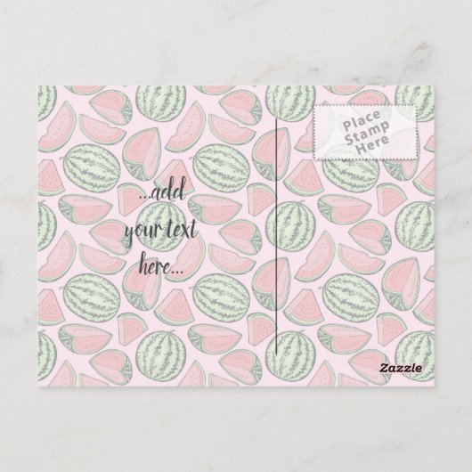Watermeloensettes Briefkaart (Achterkant)