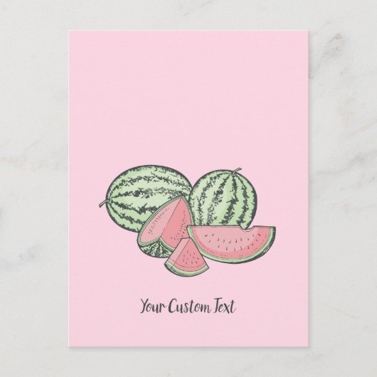 Watermeloensettes Briefkaart (Voorkant)