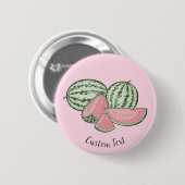 Watermeloensettes Ronde Button 5,7 Cm (Voorkant /achterkant)