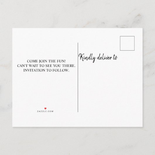 Watermeloensgezinshereniging sparen de datum aankondigingskaart (Achterkant)