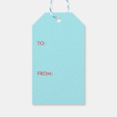 Watermeloenslag op blauwe kleur cadeaulabel (Achterkant)