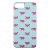 Watermeloenslagen op Blauwgroen patroon Case-Mate iPhone Case (Achterkant)