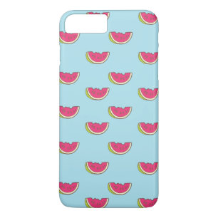 Watermeloenslagen op Blauwgroen patroon Case-Mate iPhone Case