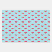 Watermeloenslagen op Blauwgroen patroon Inpakpapier Vel (Voorkant)