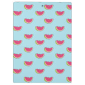 Watermeloenslagen op Blauwgroen patroon Klembord (Achterkant)