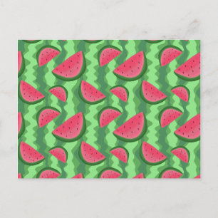 Watermeloenslagen Patroon Briefkaart