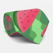 Watermeloenslagen Patroon Stropdas (Opgerold)