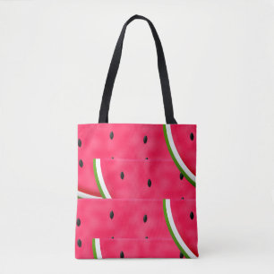 Watermeloenslagen Patroon Tote Bag