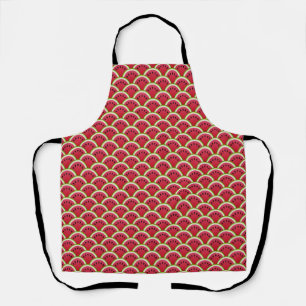 Watermeloenslagen Pattern Apron Schort