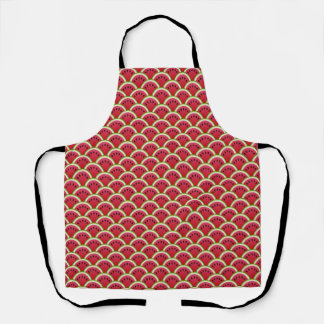 Watermeloenslagen Pattern Apron Schort