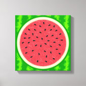 Watermeloenslantaarnzomerfruit met zwoerd canvas afdruk (Voorkant)