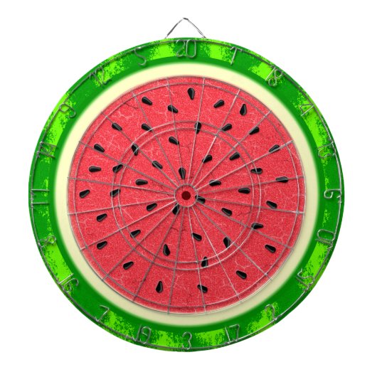 Watermeloenslantaarnzomerfruit met zwoerd dartbord (Voorkant)