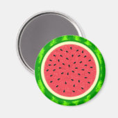 Watermeloenslantaarnzomerfruit met zwoerd magneet (Voorkant / Achterkant)