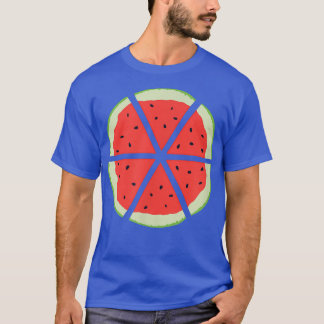 Watermeloenslassenpizza-kunst voor vegetariërs en t-shirt