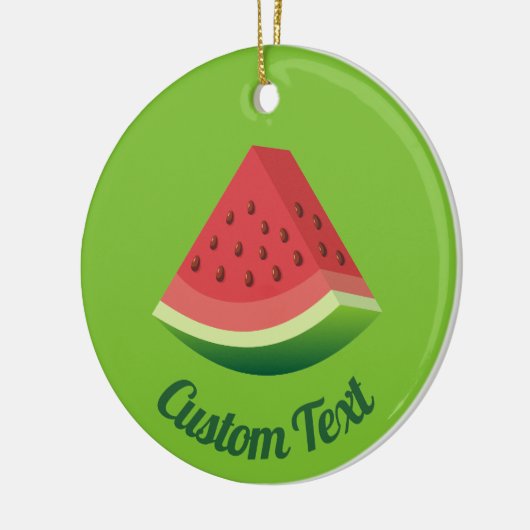 Watermeloenslijm Keramisch sieremeel Ornament (Links)