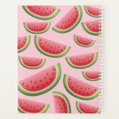Watermeloenslijmen op roze met aangepaste naam planner (Achterkant)