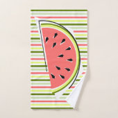 Watermeloenslijmstripe dunne bad handdoek (Handdoek)