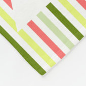 Watermeloenslijmstripe dunne fleece deken (Hoek)