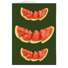 Watermeloenslikken met afgeronde driehoeken