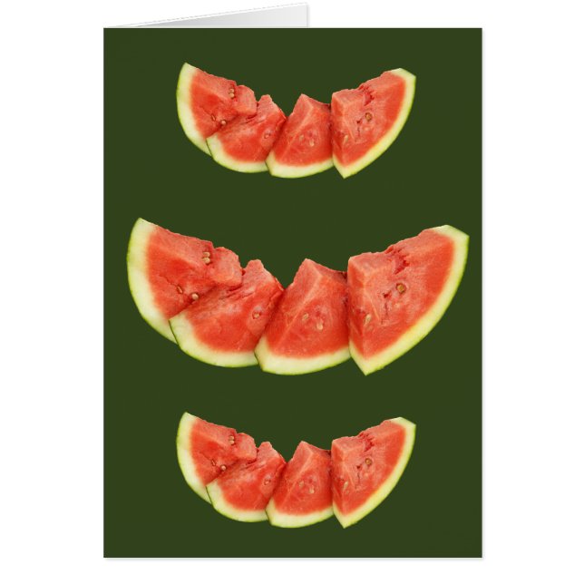 Watermeloenslikken met afgeronde driehoeken (Voorkant)