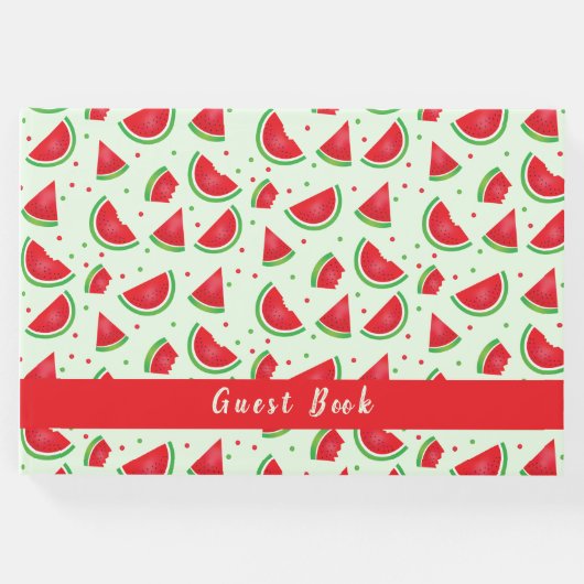 Watermeloensoort Meloen Licht Groen Gastenboek (Voorkant)