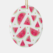 Watermeloensoort met Waterverf Keramisch Ornament (Rechts)
