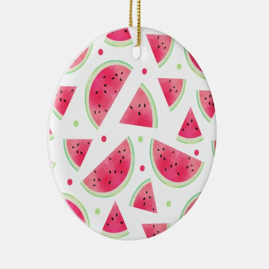 Watermeloensoort met Waterverf Keramisch Ornament (Rechts)