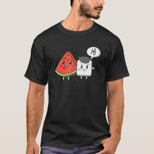 Watermeloensoorten Hi Funny Gezegde Quote Tropi T-shirt