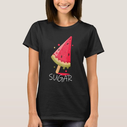 Watermeloensoorts zomerontwerp t-shirt (Voorkant)