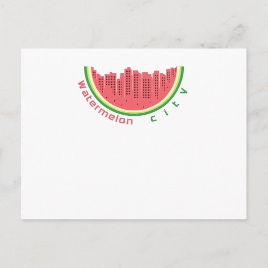 Watermeloenstad Briefkaart (Voorkant)