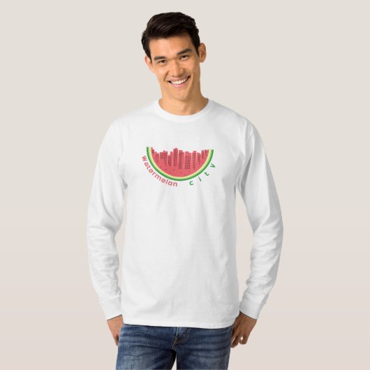 Watermeloenstad T-shirt (Voorkant volledig)