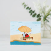 watermeloenstrand zomervakantie feestdagenkaart (Staand voorkant)