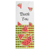 Watermeloenstukken Bedankt Wijn Cadeautas (Achterkant)