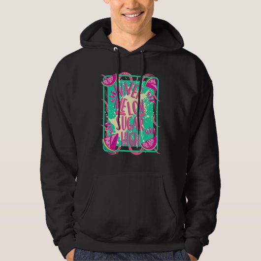 Watermeloensuiker hoog hoodie (Voorkant)