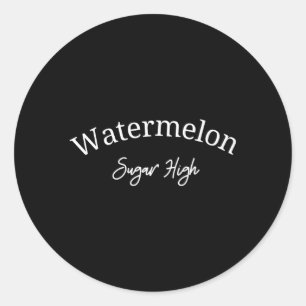 Watermeloensuiker hoog voor ronde sticker