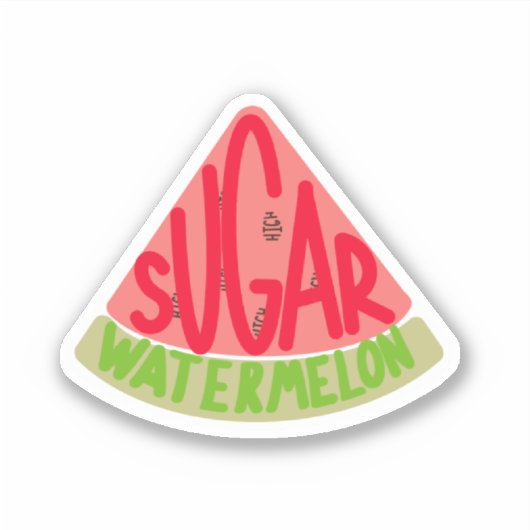 watermeloensuiker sticker (Voorkant)