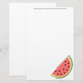 Watermeloenswittekst Briefpapier (Voorkant / Achterkant)
