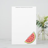 Watermeloenswittekst Briefpapier (Staand voorkant)